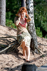 Image showing Woman in dune