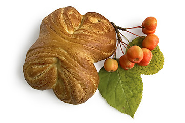 Image showing Rolls with wild apples