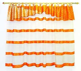 Image showing Curtains orange