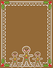 Image showing Gingerbread Man Border