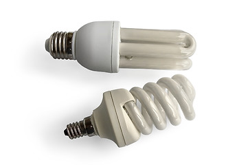 Image showing Two light bulbs