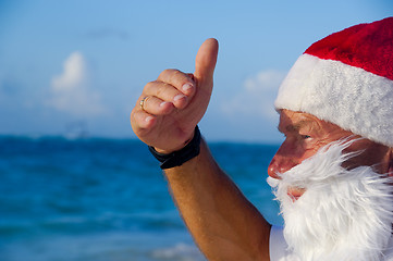 Image showing Santa claus on vacation