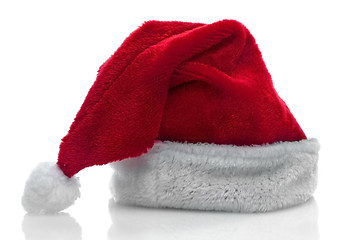 Image showing Traditional red santa claus hat