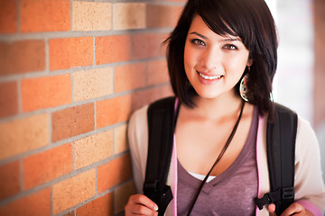 Image showing Mixed race college student