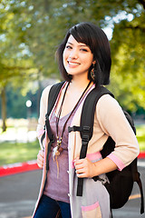 Image showing Mixed race college student