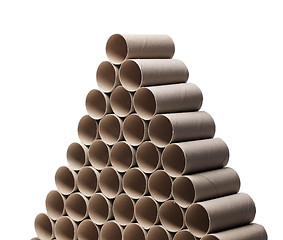 Image showing Empty toilet paper rolls
