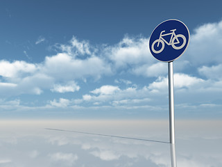 Image showing roadsign bicycle