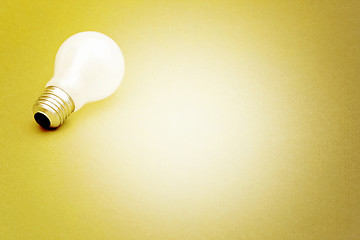 Image showing Background with lit lightbulb