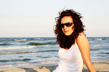 Image showing Girl on the beach