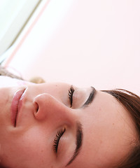 Image showing Beautiful young woman sleeping.