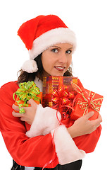 Image showing woman  santa