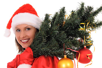 Image showing woman  santa