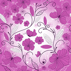 Image showing Seamless floral pattern