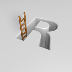 Image showing letter r and ladder