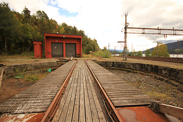 Image showing Railroad stable,