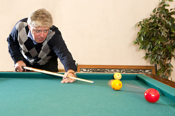 Image showing Playing billiards