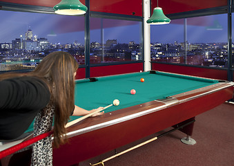 Image showing Playing pool