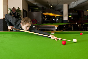 Image showing Snooker game