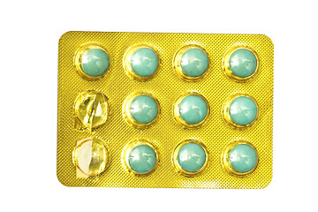 Image showing  green pills