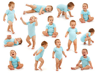 Image showing Collection of a baby boy's behavior