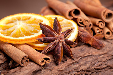 Image showing Orange with Cinnamon and Anise