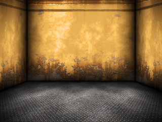 Image showing yellow steel room