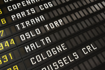 Image showing Airport timetable