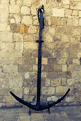 Image showing Vintage Croatian anchor