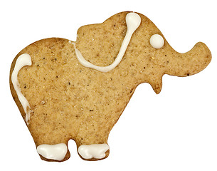 Image showing Gingerbread elephant