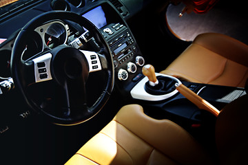 Image showing Modern sport car interior