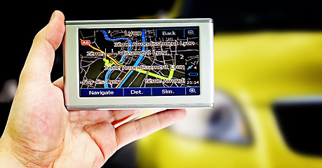 Image showing Gps in a man hand.