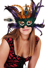 Image showing Girl with mask.