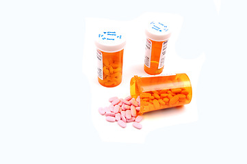 Image showing Three bottle pills.