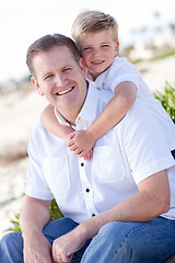 Image showing Cute Son with His Handsome Dad Portrait