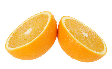 Image showing Two cross section of orange