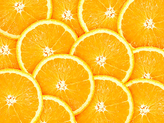 Image showing Abstract background with citrus-fruit of orange slices