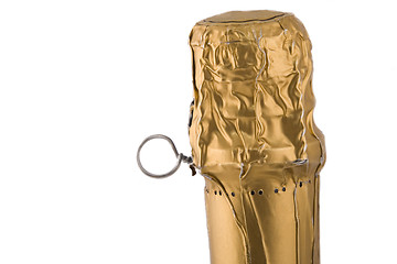 Image showing golden cork from luxury champagne