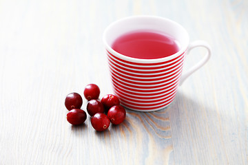 Image showing cranberry tea