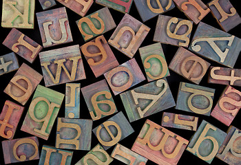 Image showing alphabet in vintage wood type