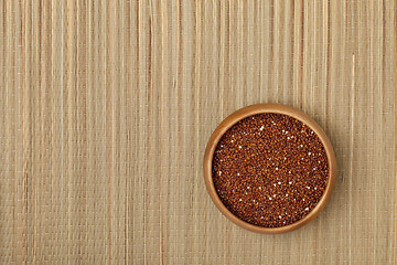 Image showing bowl of red quinoa grain