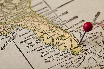 Image showing Florida vintage map