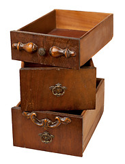 Image showing storage concept - old drawers