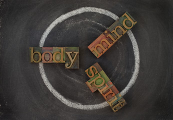 Image showing body, min, soul - wellness cycle