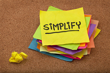 Image showing simplify reminder