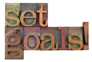 Image showing Set goals - motivational reminder