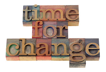 Image showing time for change