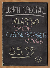 Image showing lunch special menu sign