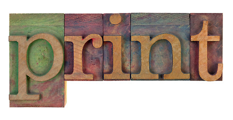 Image showing print in wooden letterpress type