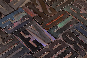 Image showing wood type alphabet abstract 