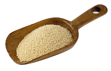 Image showing rustic scoop of amaranth grain